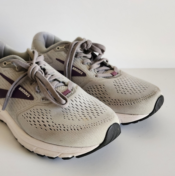 Brooks Ariel ‘20 Women’s 8.5M Running Grey Gray Purple Shoes - Picture 9 of 11